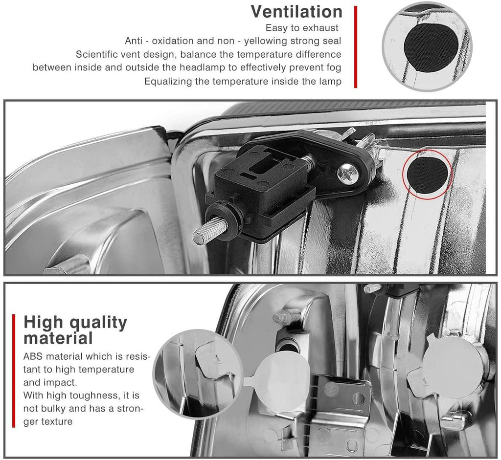 YITAMOTOR® 2001-2011 Ford Ranger Headlight Assembly Corner light OE Projector Headlamps with Bumper Lights - YITAMotor