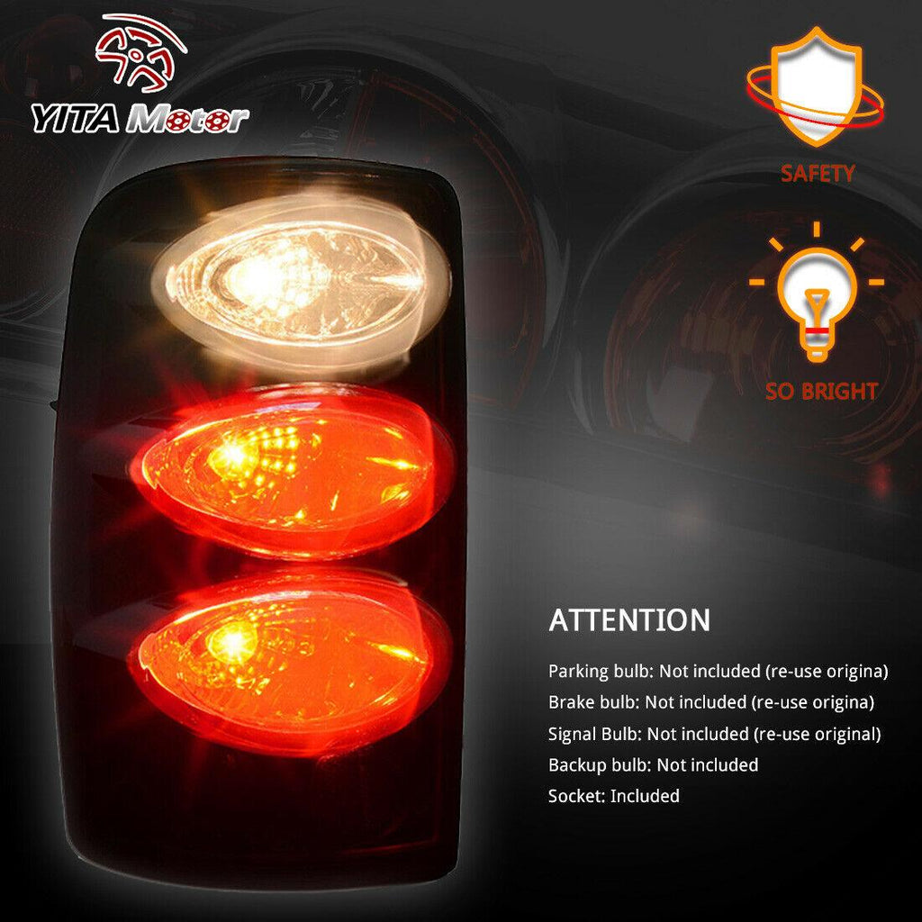 YITAMOTOR® Headlight Set For 2000-2006 Chevy Suburban Tahoe Headlights Lamps + Tail Lights Pair