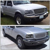 YITAMOTOR® Headlight Assembly For 2001-2011 Ford Ranger Chrome Smoke Lens Corner Headlamps
