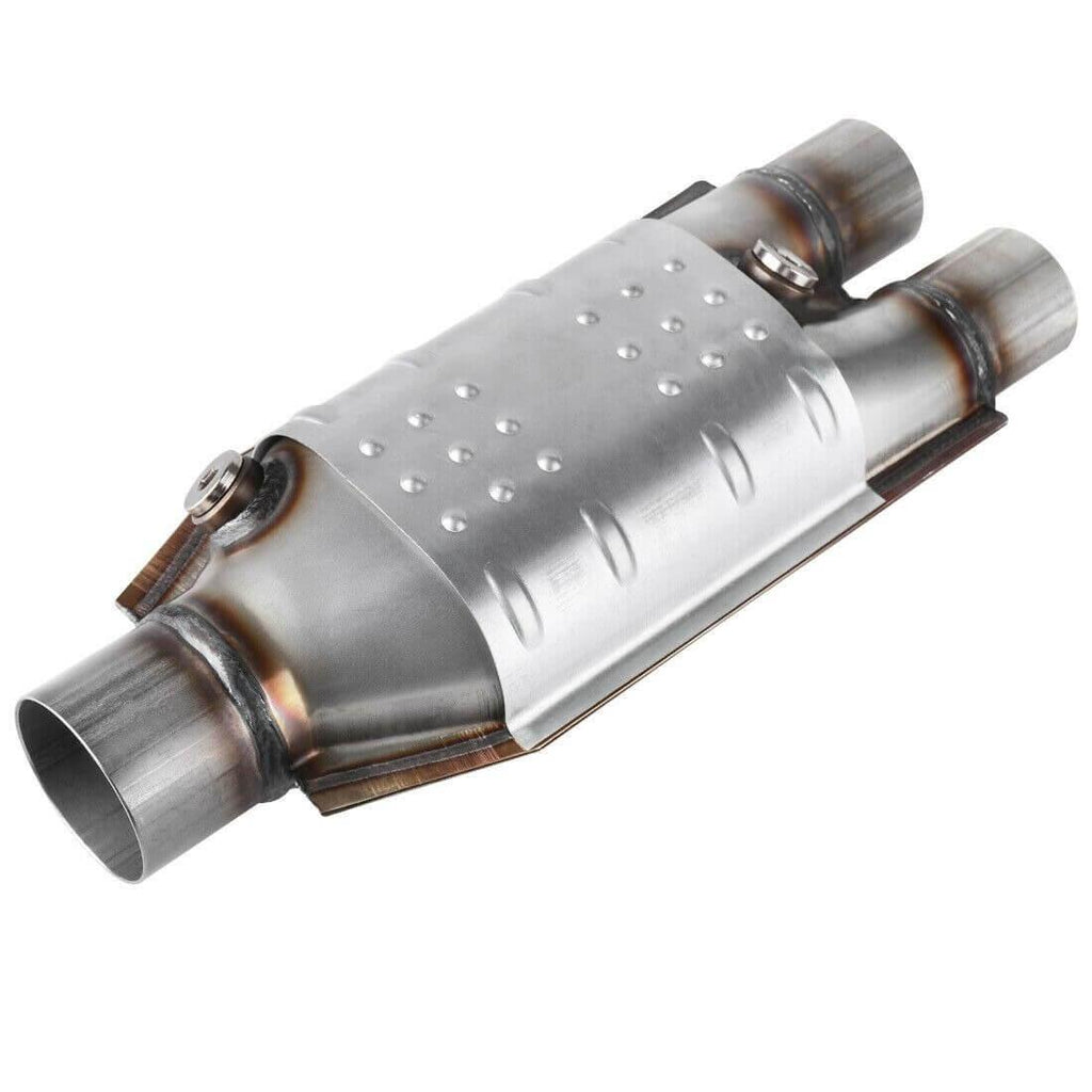 YITAMOTOR® 2" In/2.5" Out Universal High Flow Catalytic Converter w/O2 Nut - YITAMotor