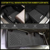 Custom Fit Floor Liners for 2017-2019 Tesla Model 3, Floor Mats 1st & 2nd Row All Weather Protection - YITAMotor