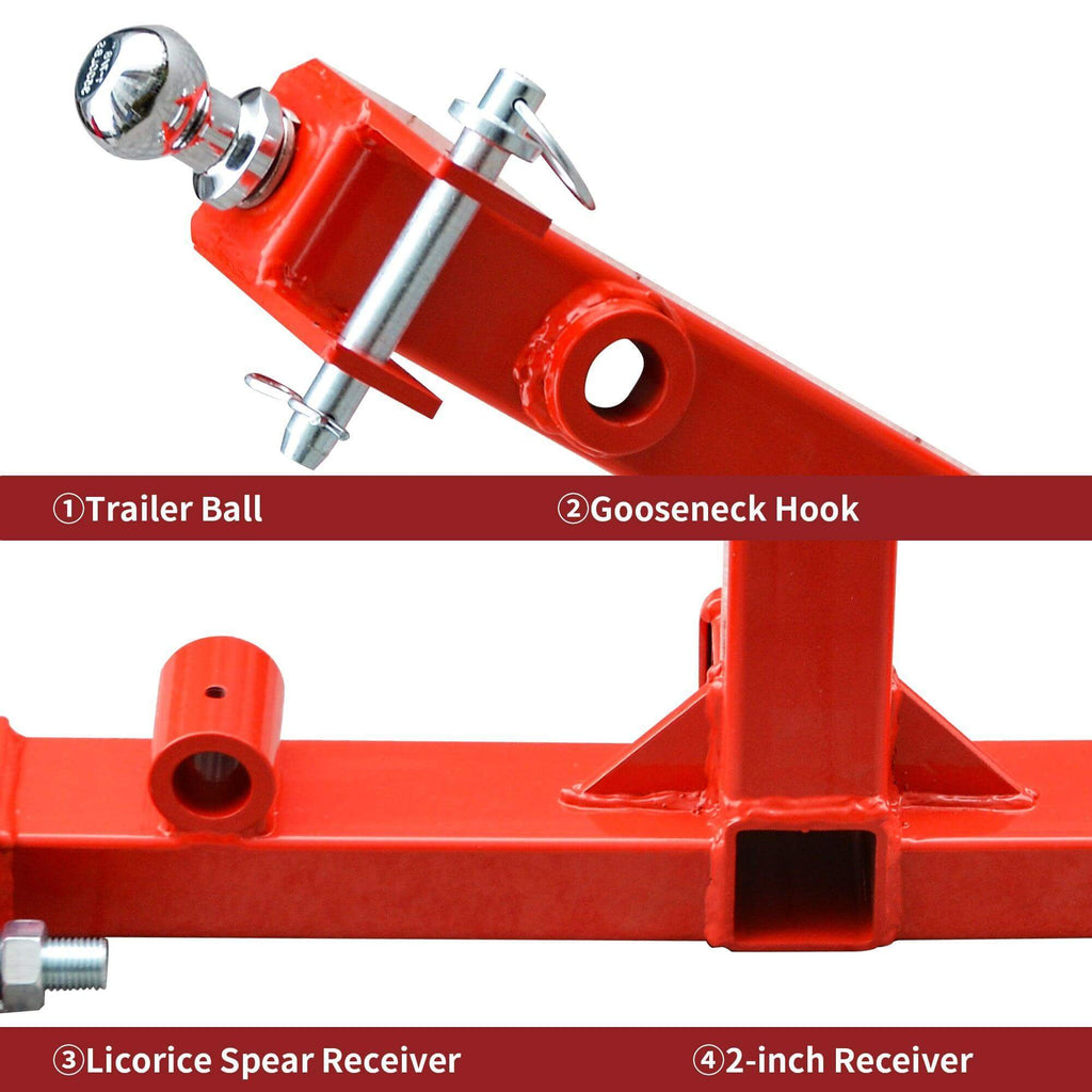 Tractor 3 Point Hitch 2 Receiver Category 1 Tow Adapter