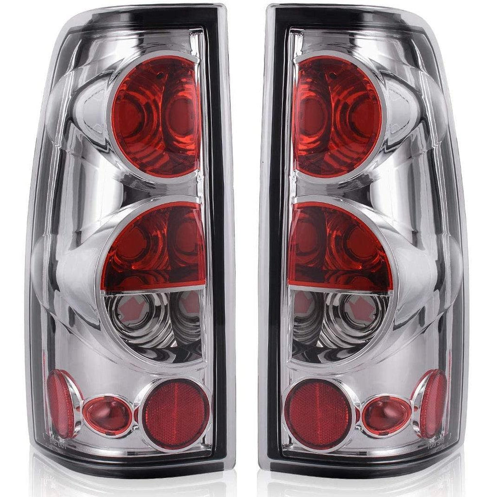 PAIR Tail Lights for 99-06 Chevy Silverado 1500 2500/01-06 Silverado 3500/GMC Sierra 1500 2500 3500 1999-2002 (Do Not Fit Barn Door/Stepside Models) - YITAMotor