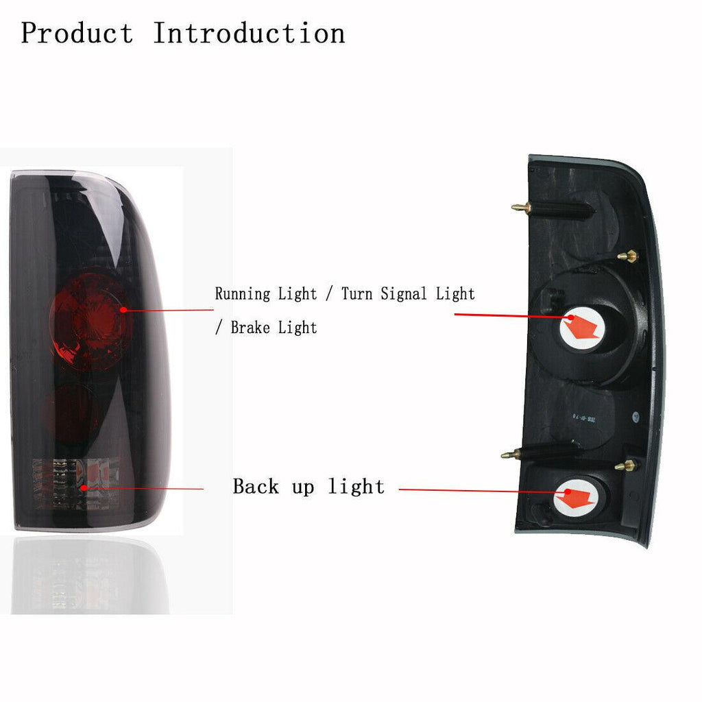 Taillights For 97-03 Ford 150 (Fits Styleside Models ONLY),99-07 Ford Superduty 250/350 Pickup Truck,Black Smoke Driver and Passenger Side Tail Light - YITAMotor