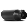 Pair 2.5 Inch Inlet Black Exhaust Tip, 2 1/2 Black Painting Finish Stainless Steel Exhaust Tip, 2.5"x4"x12" Bolt/Clamp On Design - YITAMotor