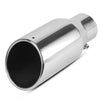 YITAMOTOR® 2.5''x4''x9'' Universal Chrome Polished Stainless Steel Exhaust Tip, Bolt/Clamp On Design - YITAMotor
