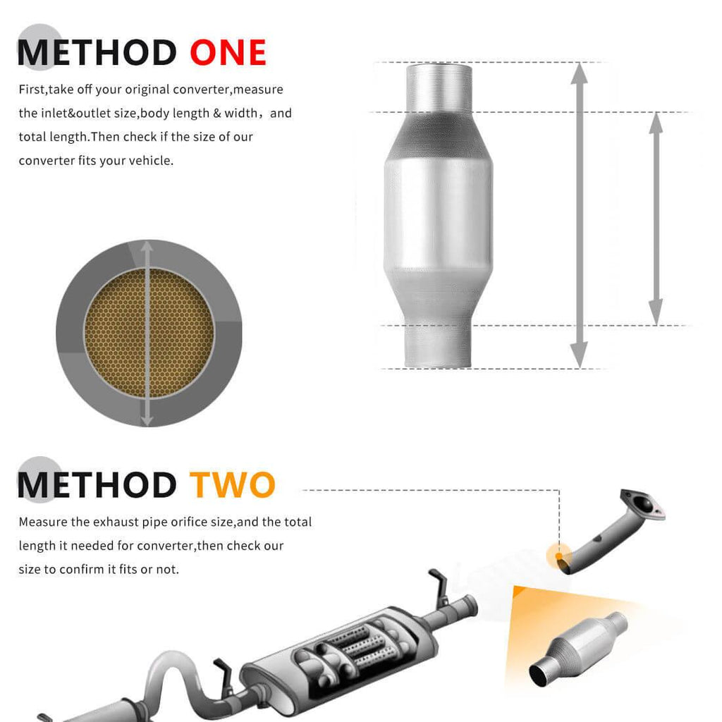 3" Inlet/outside universal catalytic converters