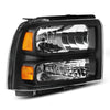 YITAMOTOR® 05-07 F350 F450 F550 Super duty/ 05 Ford Excursion Headlight Assembly OE Projector Headlamp Black Housing - YITAMotor