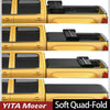 YITAMOTOR® Soft Quad Fold 2019-2024 Chevy Silverado/GMC Sierra 1500 Nuevo estilo de carrocería, cubierta tipo lona para caja de camioneta Fleetside de 6.6 pies