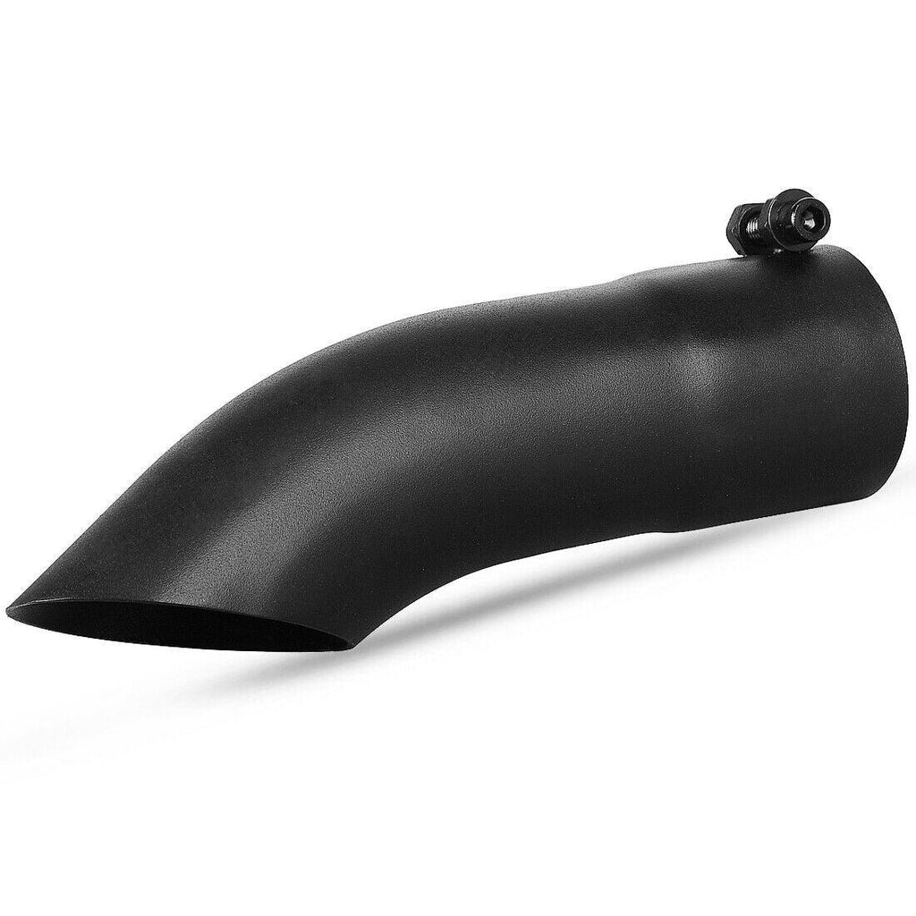 2.5Inch Inlet Black Turn Down Exhaust Tip,Standard 2 1/2 Inch Turndown Exhaust Tailpipe Tip,Black Painting Finish Stainless Steel Material,9 Inch Long - YITAMotor