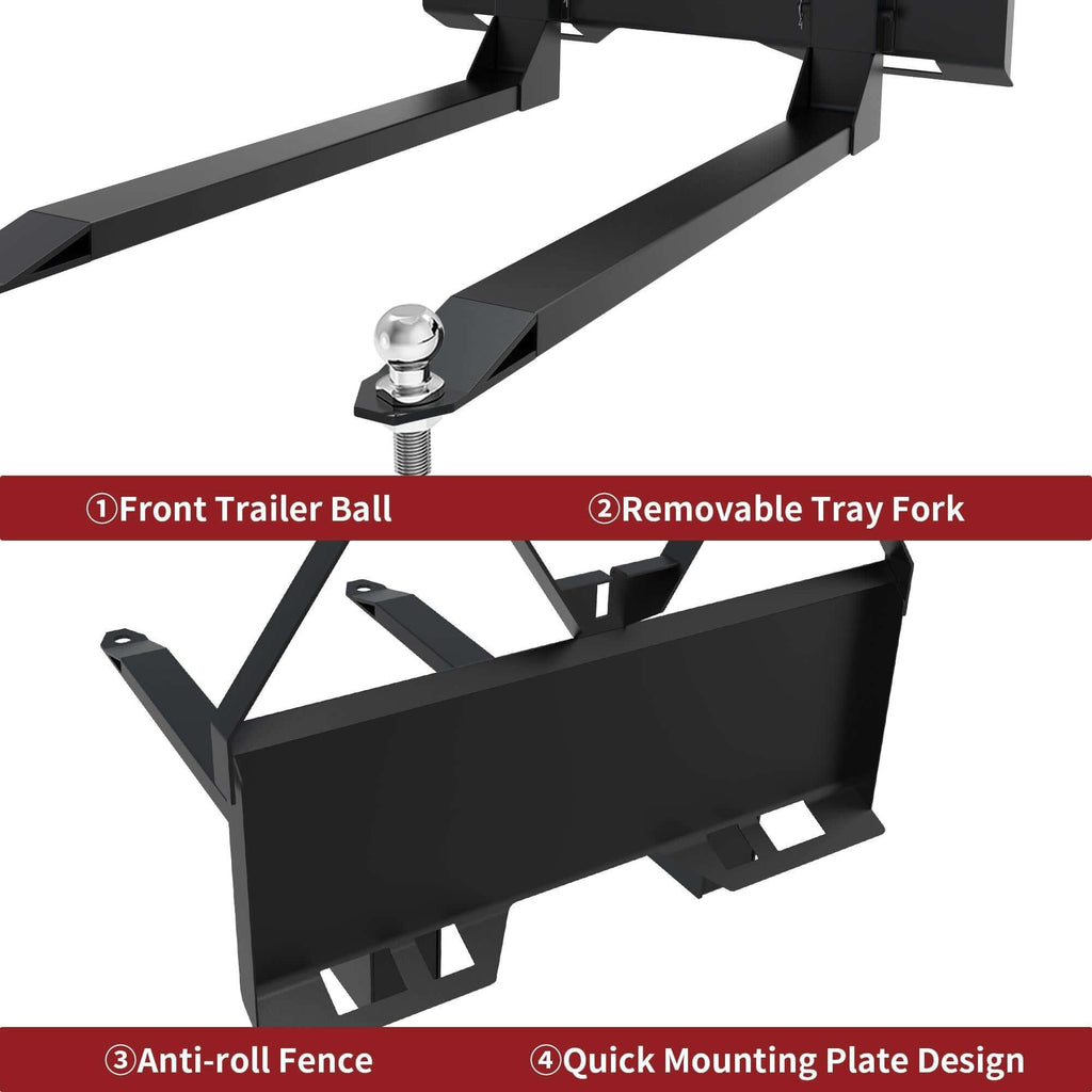 46" Pallet Fork 2600lbs Quick Attach