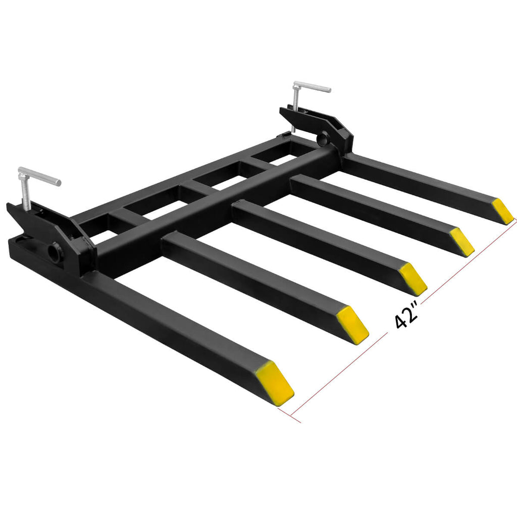 YITAMOTOR® 48" Bucket Clamp-On Pallet Fork 2500 lbs Attachments