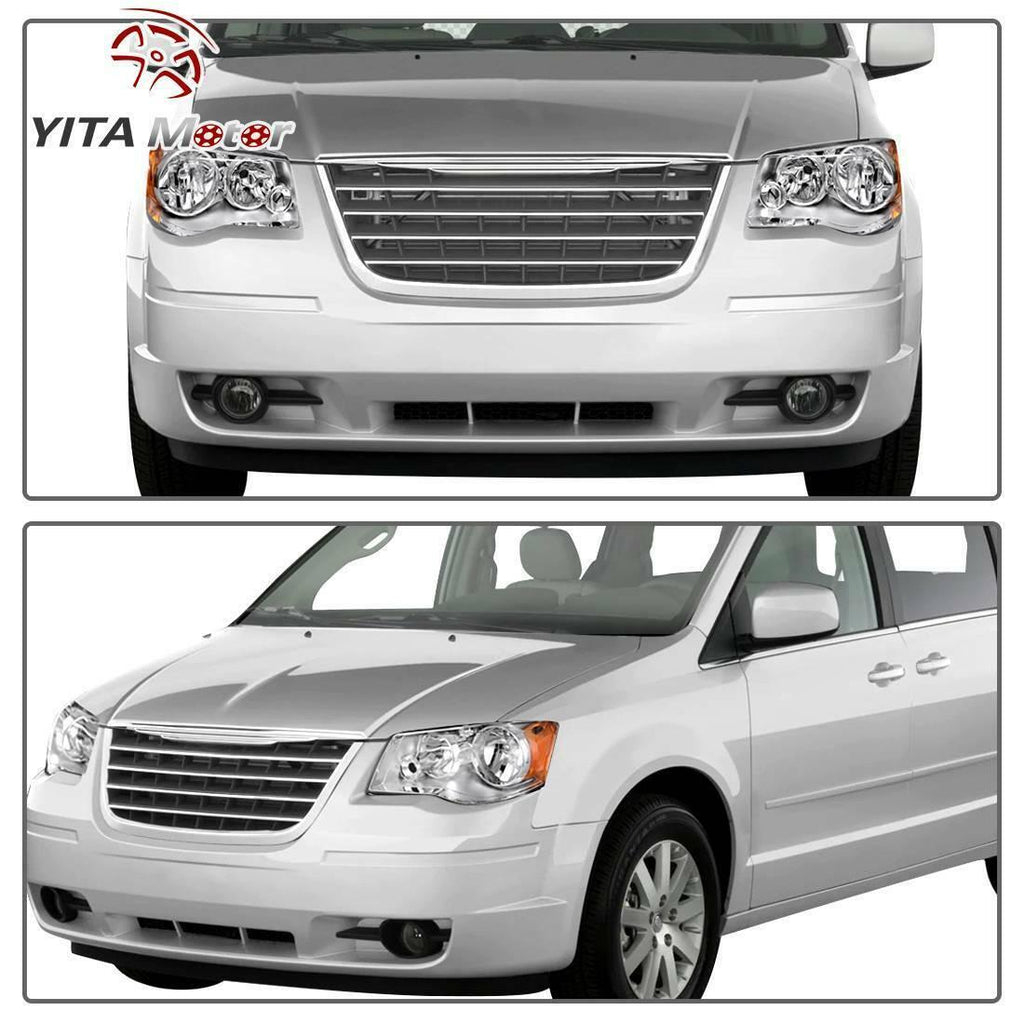 YITAMOTOR® 2011-2019 Dodge Grand Caravan 2008-2016 Chrysler Town & Country Headlights Pair