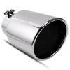 4'' Inlet 6'' Outlet 12'' Long Bolt On Diesel Exhaust Tip Chrome Stainless Steel - YITAMotor