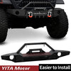 YITAMOTOR® 2018-2024 Jeep Wrangler JL/ 2020-2023 Jeep Gladiator Front Bumper with Winch Plate & D-Rings & Fog Holes