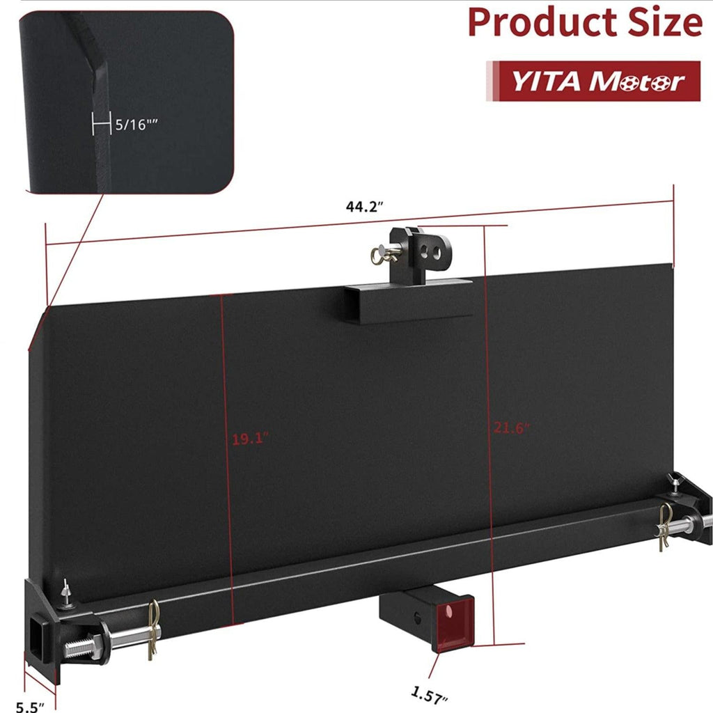 YITAMOTOR® Placa de montaje de 3 puntos para minicargadora de 5/16" para tractor retroexcavadora cargadora