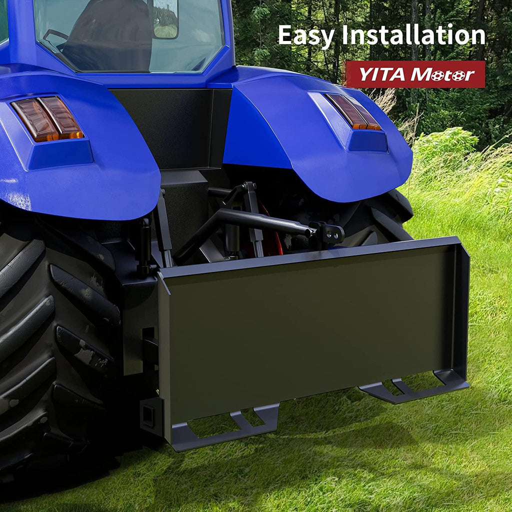 YITAMOTOR® Placa de montaje de 3 puntos para minicargadora de 5/16" para tractor retroexcavadora cargadora