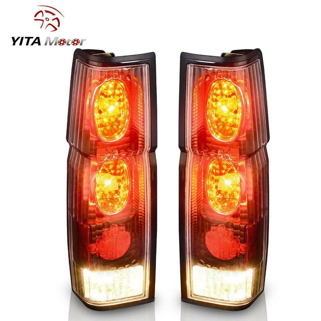 For 1986-1997 Nissan Hardbody D21 Pickup Tail Lights Clear Rear Lamp Replacement - YITAMotor