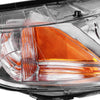 YITAMOTOR® 2006-2011 Honda Civic Sedan 4-Door Headlight Assembly Headlamp Chrome Housing Amber Reflector - YITAMotor
