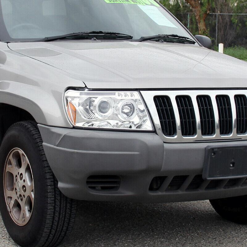 Headlight Assembly for 1999 2000 2001 2002 2003 2004 Jeep Grand Cherokee,OE Chrome Housing Headlamp - YITAMotor