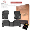 YITAMOTOR® Floor Mats For 2008-2021 Nissan Frontier Crew Cab, 1st & 2nd Row All-Weather Protection, Black