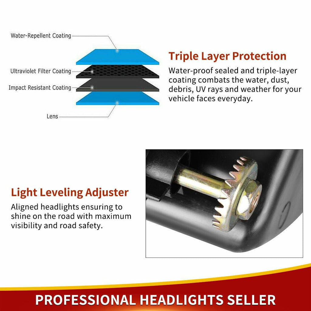 YITAMOTOR® 2011-2014 Hyundai Sonata Headlight Assembly Set Headlamp Left + Right - YITAMotor