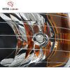 YITAMOTOR® 2002-2005 Dodge Ram Pickup Headlight Assembly Truck Headlamps Black Housing Amber Reflector - YITAMotor