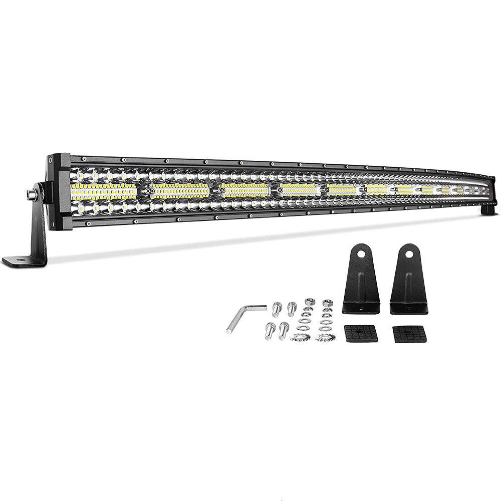 YITAMOTOR® 52 Inch 1250W Curved LED Light Bar Tri-Row Driving Off-Road Combo DRL