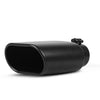YITAMOTOR® 2.5'' Inlet 5.5''x3'' Outlet 9'' Long Bolt-on Oval Black Stainless Steel Exhaust Tip - YITAMotor