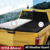 YITAMOTOR® Soft Quad Fold 2014-2021 Toyota Tundra, Fleetside 6.5ft Bed with Deck Rail System Truck Bed Tonneau Cover