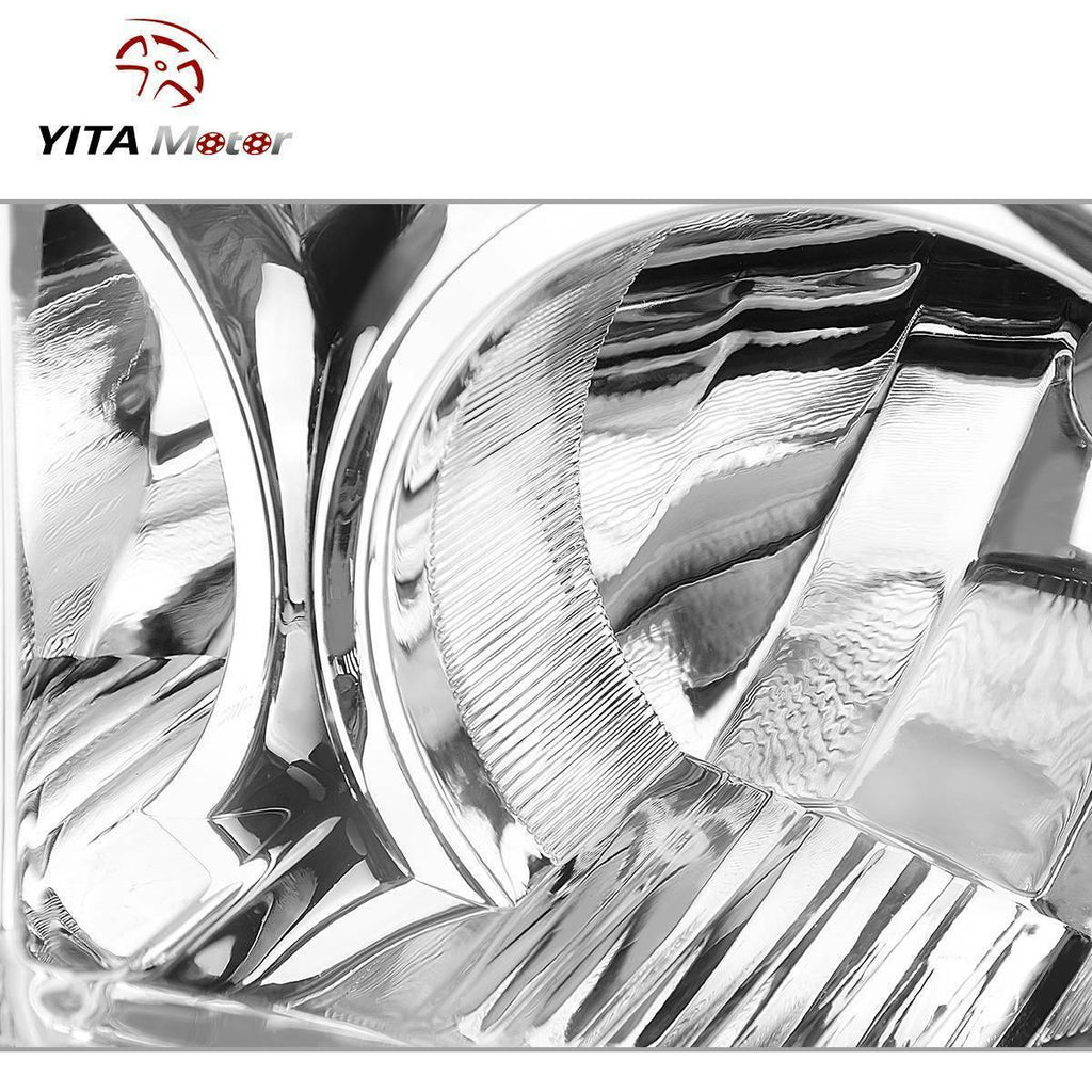 YITAMOTOR® 2007-2013 Toyota Tundra /2008-2017 Toyota Sequoia Headlight Assembly Chrome Housing Amber Reflector - YITAMotor