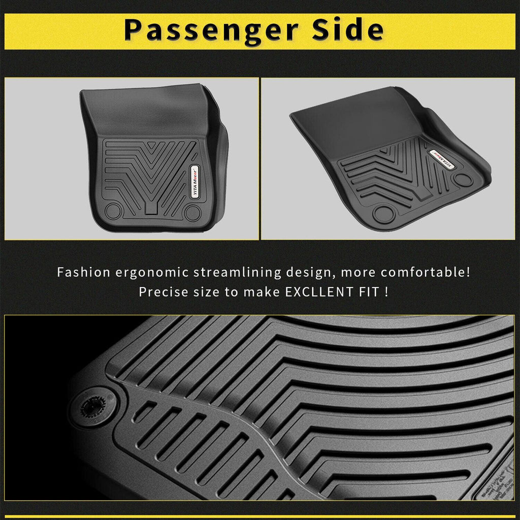Floor Mats Floor Liners for 2013-2016 Ford Fusion Lincoln MKZ, 1st & 2nd Row All Weather Protection - YITAMotor