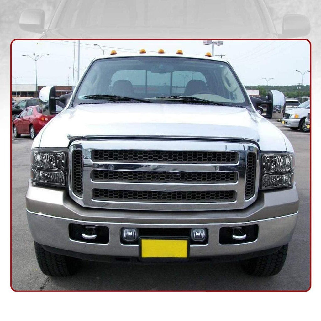 YITAMOTOR® 2005-2007 ford F250 F350 F450 F550 Super Duty/ 05 ford Excursion Headlights Assembly Headlamp Smoked Housing - YITAMotor