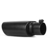 2.5'' Inlet 5.5''x3'' Outlet 9'' Long Bolt-on Oval Black Stainless Steel Exhaust Tip - YITAMotor