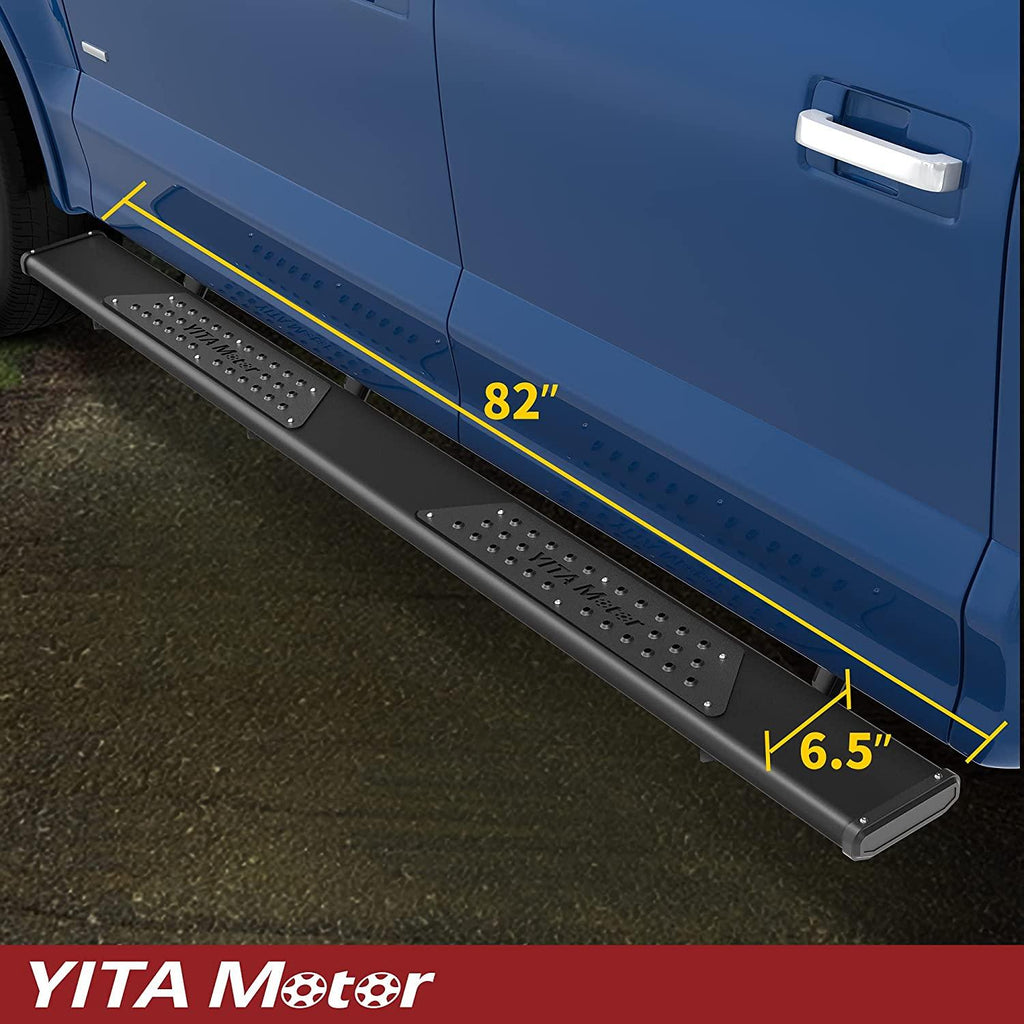 YITAMOTOR® 6.5" Running Boards for 15-24 Ford F-150 SuperCrew Cab, 17-24 Ford F-250 F-350 Super Duty Crew Cab