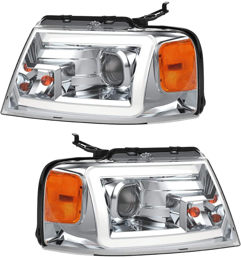 Led Headlights Assembly with Projector for 2004-2008 Ford F-150