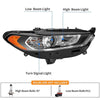 YITAMOTOR® 2013-2016 Ford Fusion Projector Headlights Assembly(Only fit Fusion with OE Halogen Light) - YITAMotor