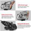 YITAMOTOR® 2008-2013 Nissan Rogue Headlights Assembly Clear Chrome Headlamps Left+Right - YITAMotor