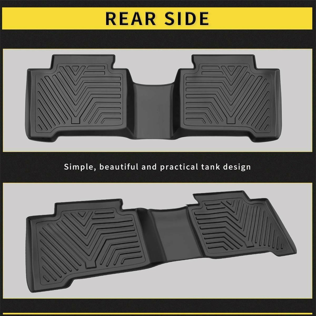 YITAMOTOR® Floor Mats For 2018-2023 Toyota Tacoma, 1st & 2nd Row All Weather Protection, Black