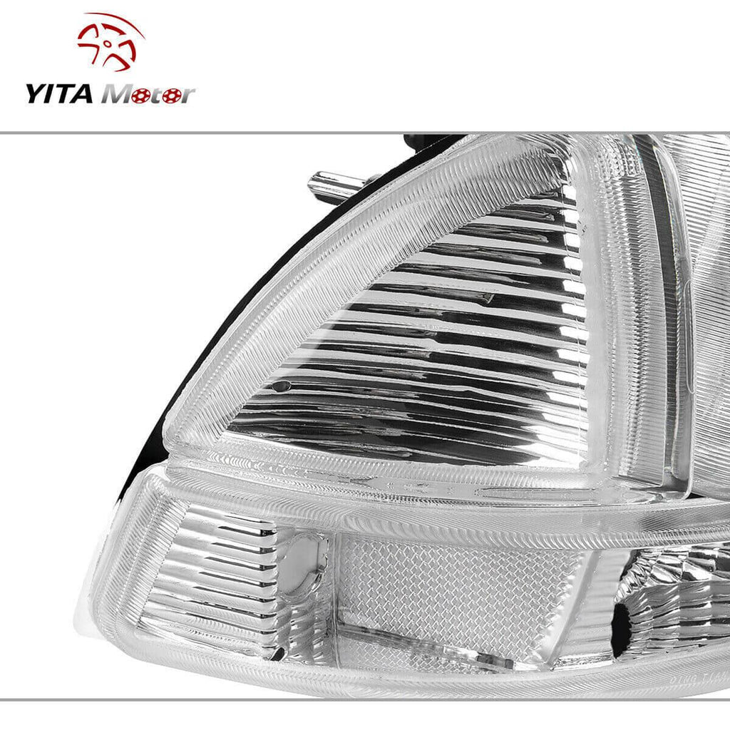 YITAMOTOR® 1998-2004 Dodge Dakota Durango Chrome Housing Headlight Bumper Lamp Set - YITAMotor