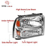 YITAMOTOR® 05-07 Ford F250 F350 F450 F550 Super Duty/ 05 Ford Excursion Headlight Assembly OE Projector Headlamp - YITAMotor