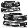 YITAMOTOR® Headlights For 1999-2002 Silverado 2000-2006 Tahoe Suburban Headlamps Bumper Lamps Pair - YITAMotor