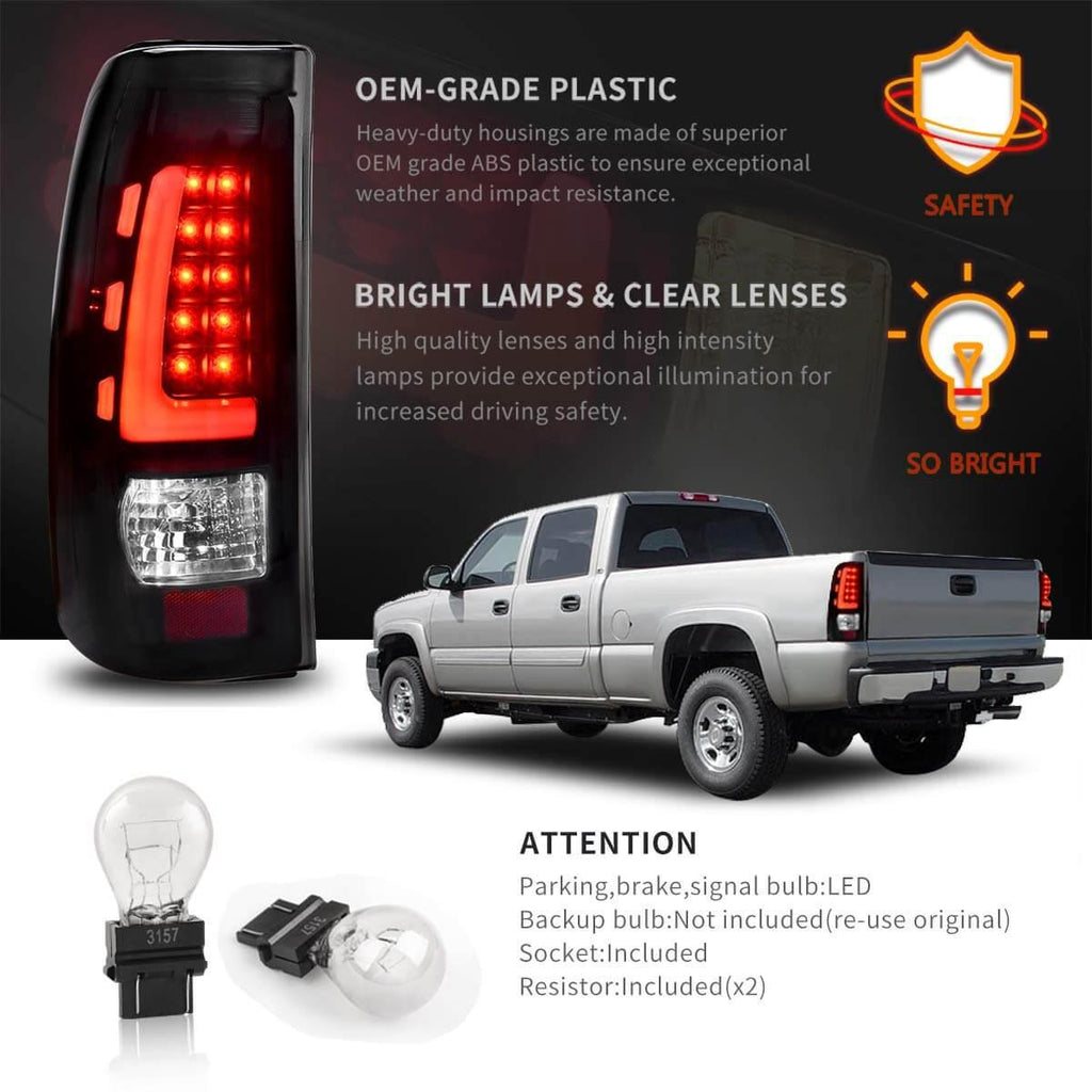 YITAMOTOR® LED Tail lights for 1999-2006 Chevy Silverado / 1999-2002 GMC Sierra