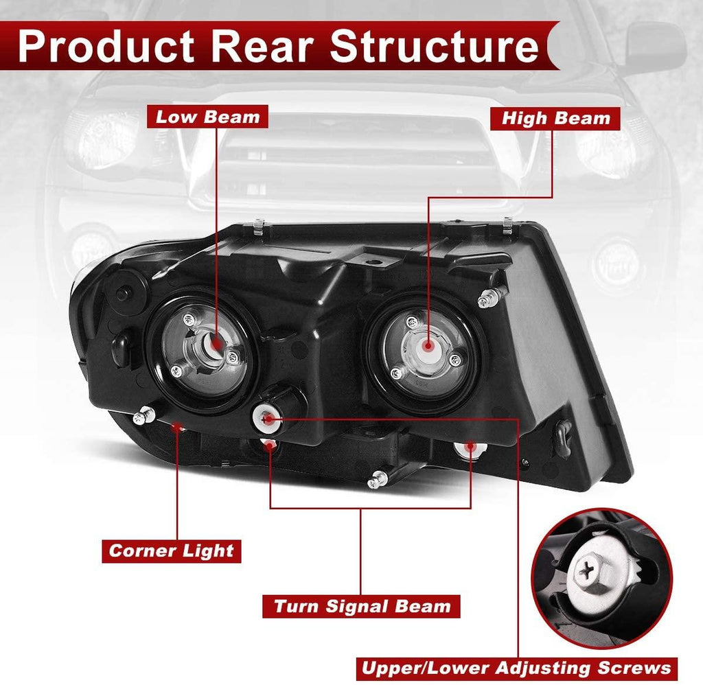 YITAMOTOR® 1999-2004 Jeep Grand Cherokee OE Headlight Assembly Chrome Housing Headlamp - YITAMotor