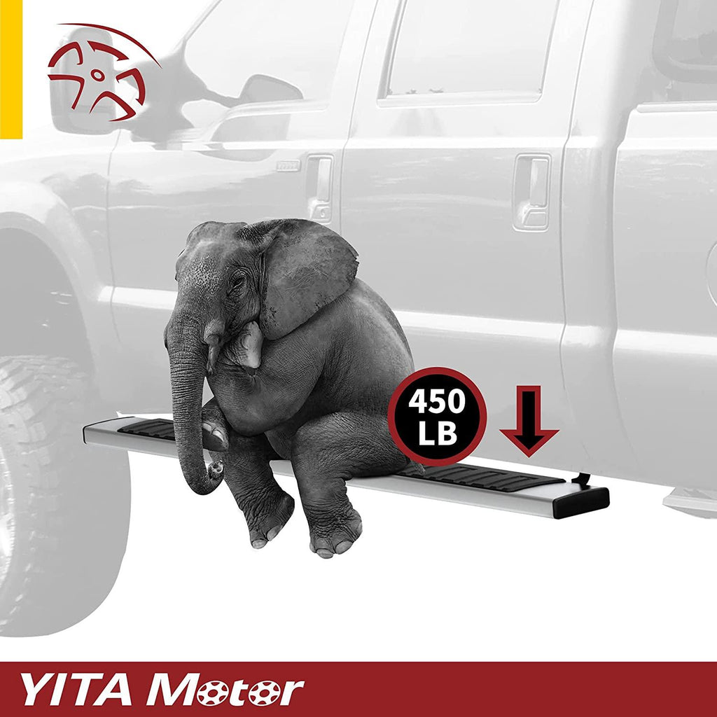 YITAMOTOR® 6" Running Boards For 1999-2016 Ford F-250 F-350 Crew Cab, Side Steps Nerf Bars (Stainless Steel Silver)