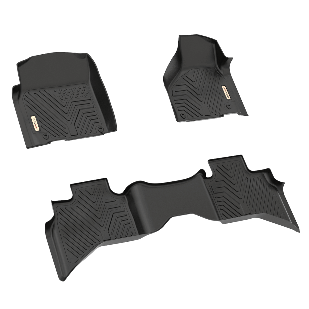 YITAMOTOR® Floor Mats Floor Liners for 2013-2018 Dodge Ram 1500 Quad Cab Only, 1st & 2nd Row All Weather Protection