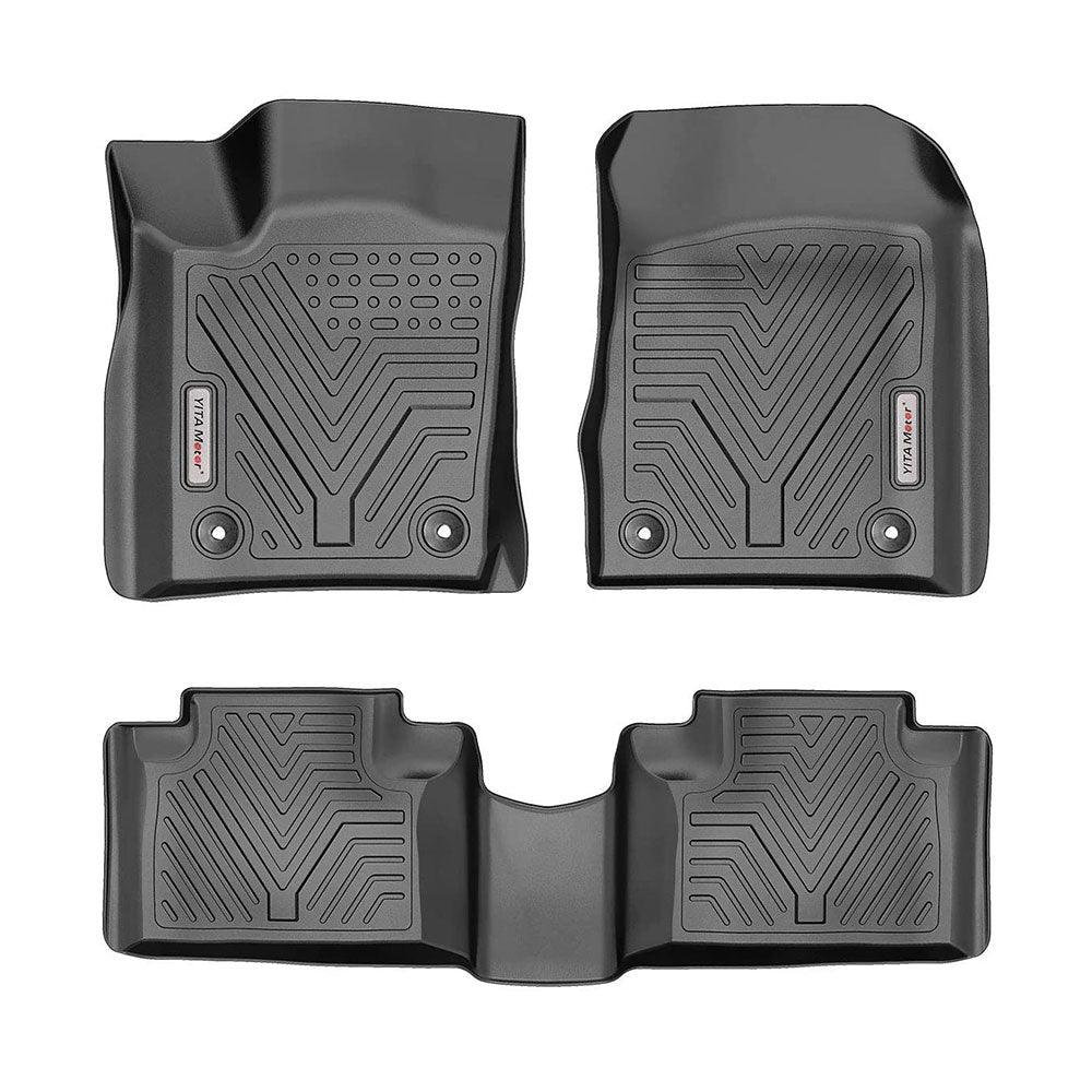 YITAMOTOR Floor Mats, Custom fit Floor Liners for 2016-2020 Jeep Grand Cherokee/Dodge Durango, 1st & 2nd Row All Weather Protection, Black - YITAMotor