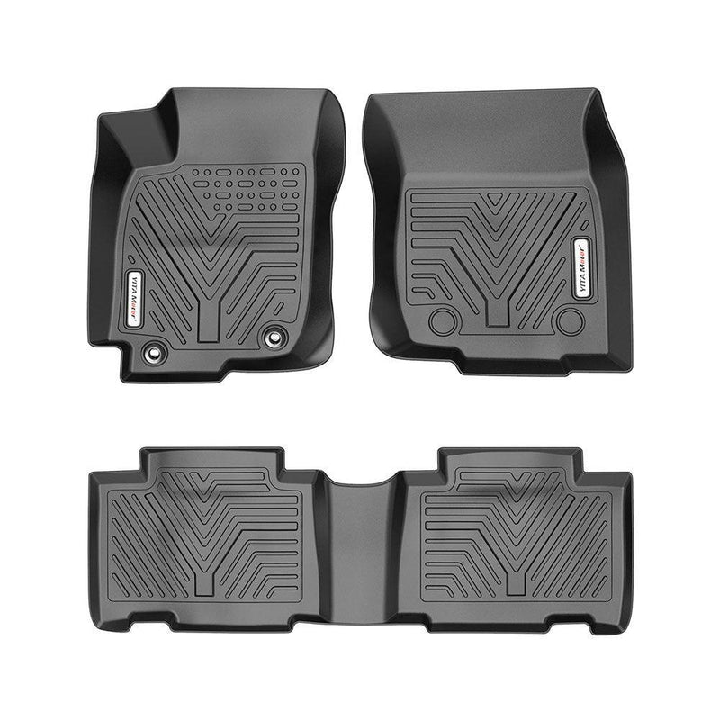 Yitamotor All Weather Floor Mats For 2017 2018 Toyota Rav4 Black Rubber 3pcs Set Liners