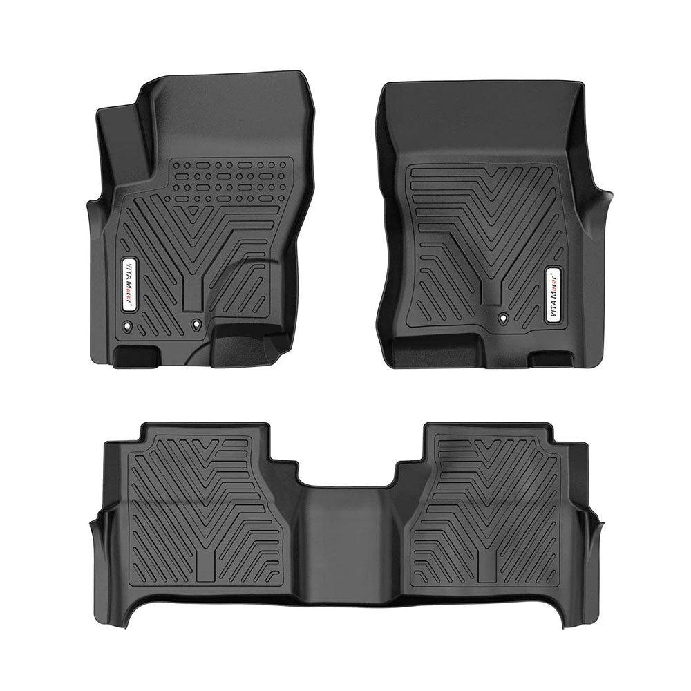 Floor Mats Compatible with 2005-2019 Nissan Frontier Crew Cab, 3pcs Set Floor Liners All-Weather Protection - YITAMotor
