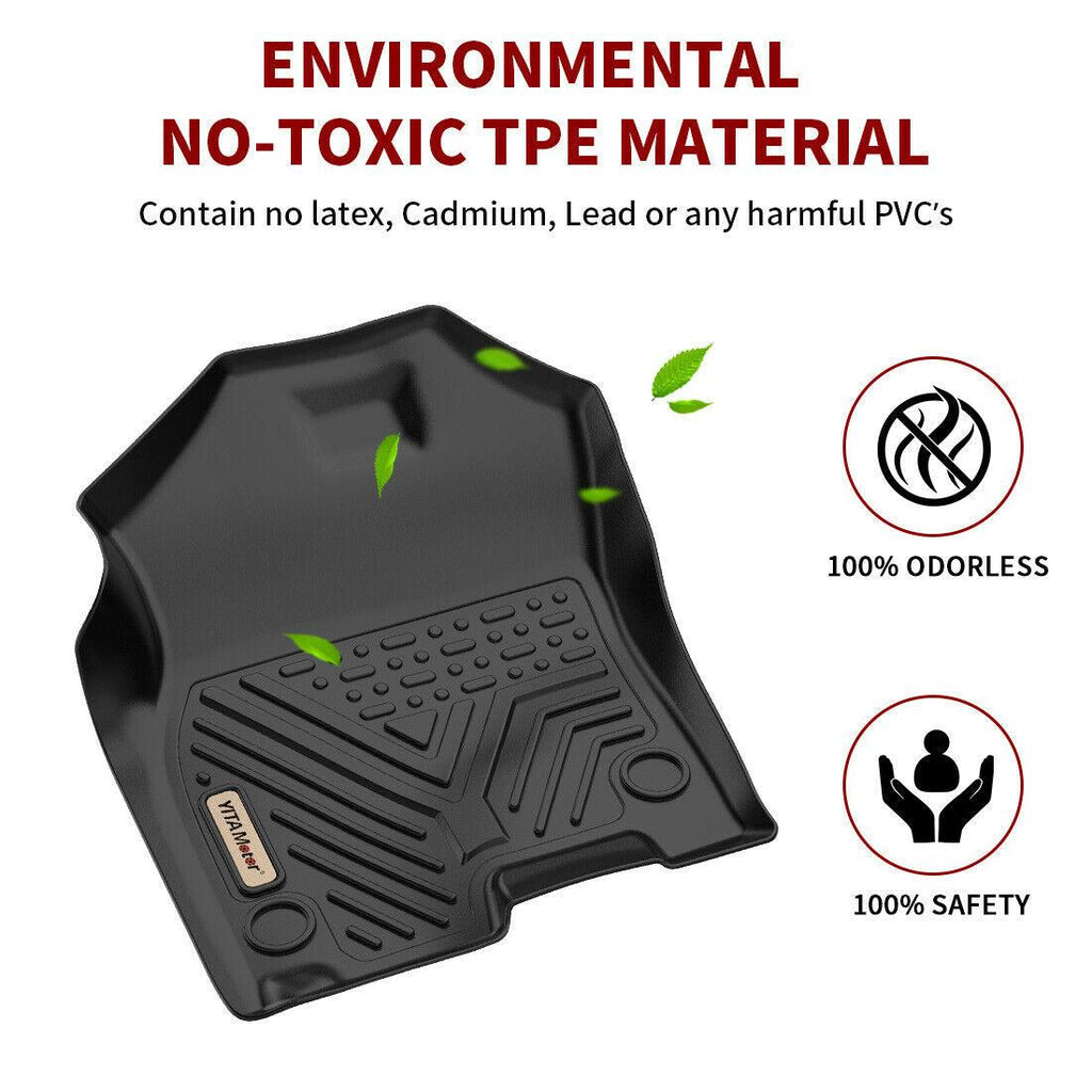 YITAMOTOR® For 2019-2023 Dodge Ram 1500 Crew Cab Floor Mats 1st 2nd Row Rubber Liner